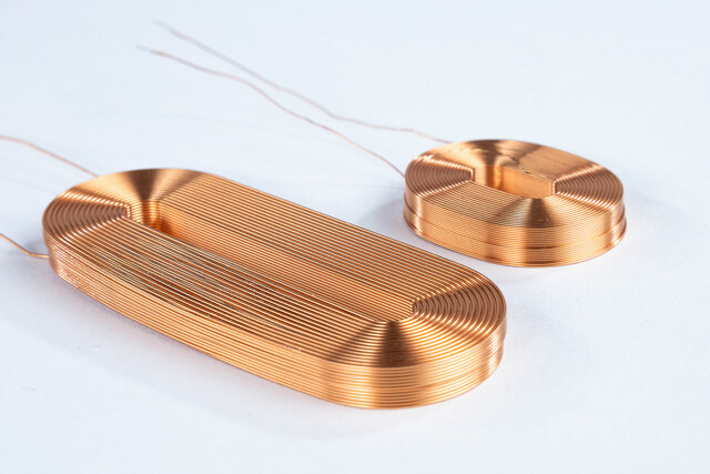 Wickelgüter, induktive Bauelemente, Spulen, Wickelgüter, Backlack, Backlackspulen, Luftspulen, Backlack wird während des Wickelprozesses verflüssigt und härtet anschließend aus, für Schwingkreise, Filter, Drosselspule